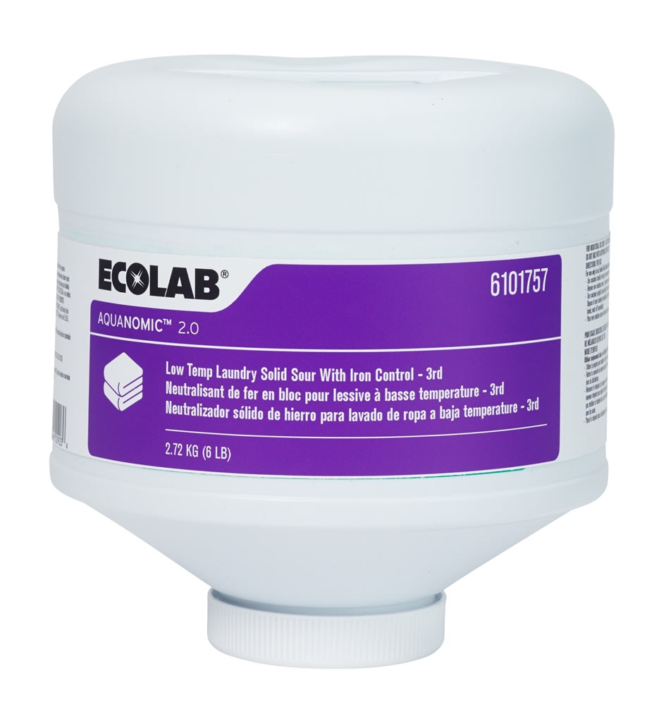 GuestSupply US | Ecolab® Aquanomic 2.0 Low Temp Laundry Solid Iron